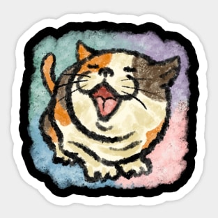 Tortoiseshell Cat is happy Sticker